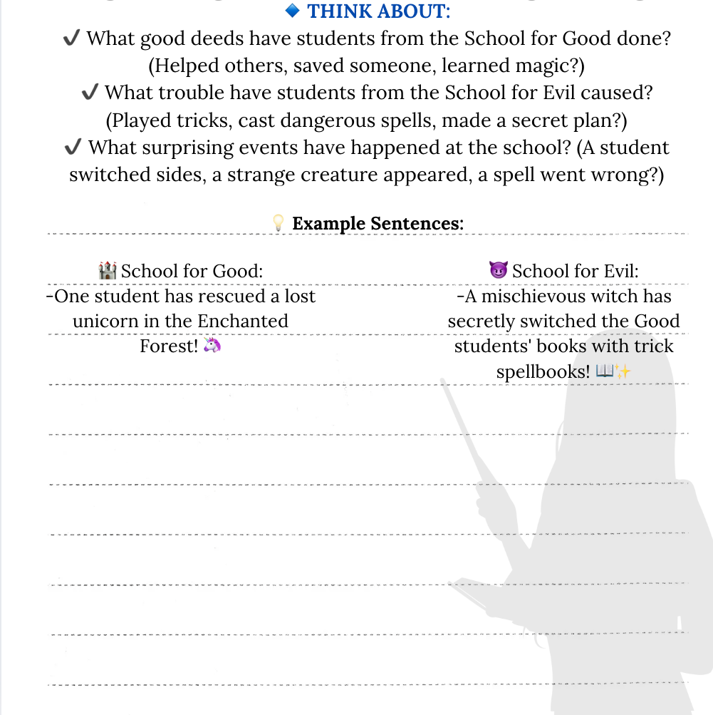Magic, Friendship, and Adventure: "The School For Good and Evil" Movie-Based Worksheet