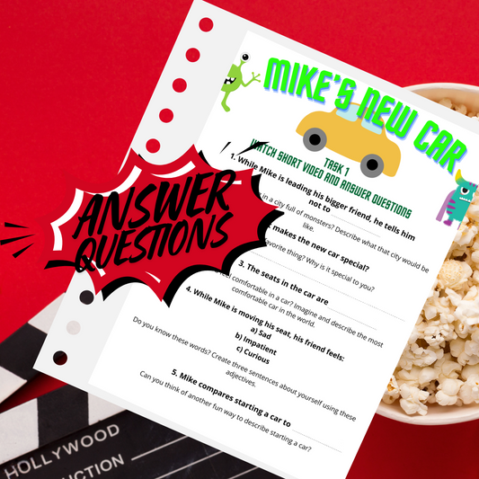 Silly Monsters, Serious Laugh: "Monsters Inc" Video-Based Worksheet