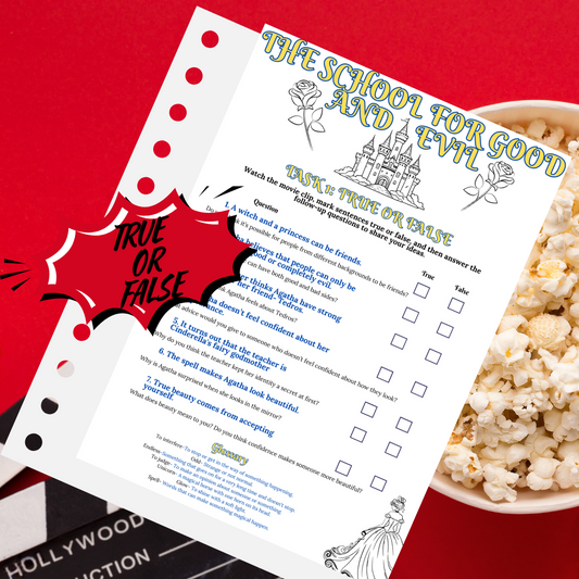 Magic, Friendship, and Adventure:  "The School For Good and Evil" Movie-Based Worksheet