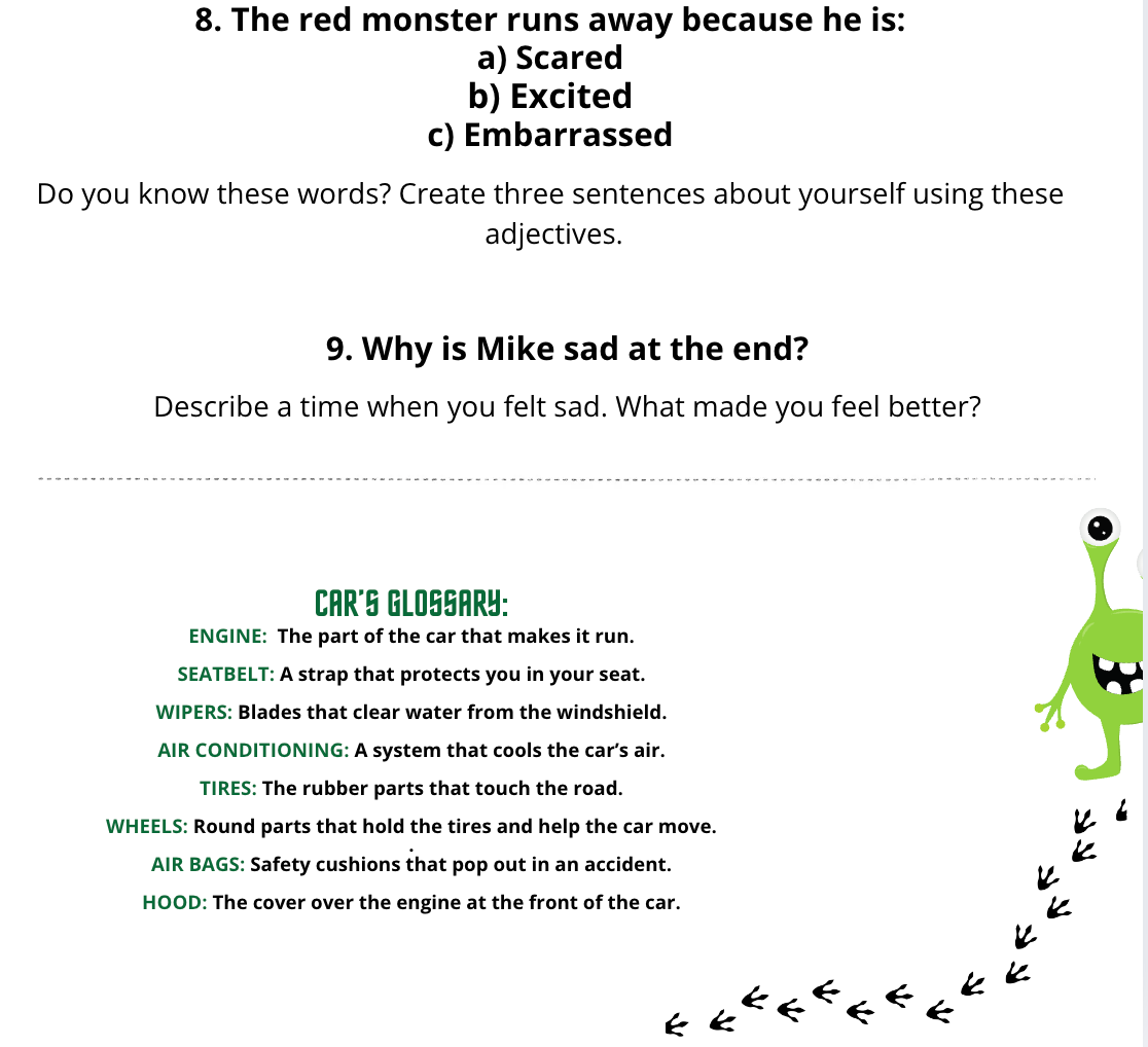 Silly Monsters, Serious Laugh: "Monsters Inc" Video-Based Worksheet