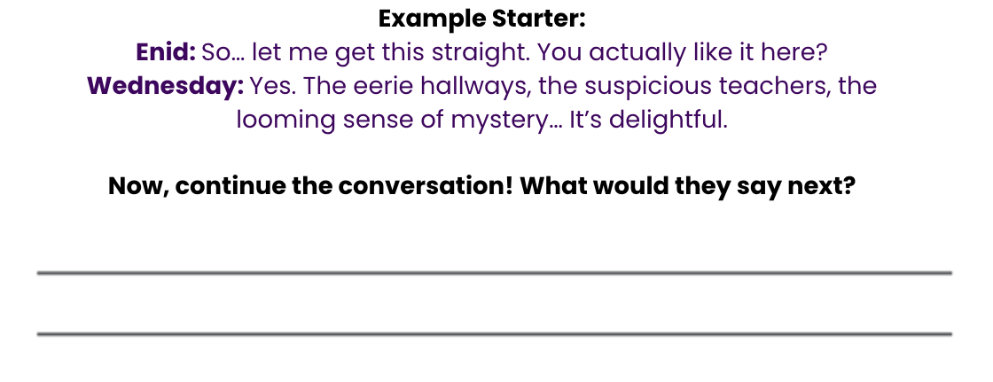 Unleash The Thrill: "Wednesday" Movie-Based Worksheet